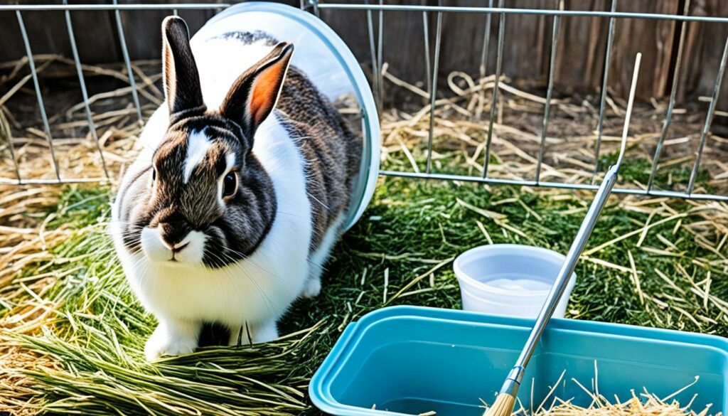 Schoonmaaktips en hokreiniging voor konijnenhokken
