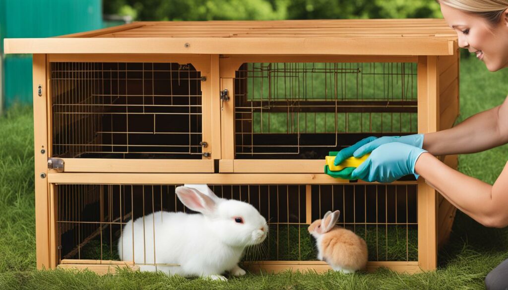 Desinfecteren konijnenhok stap-voor-stap