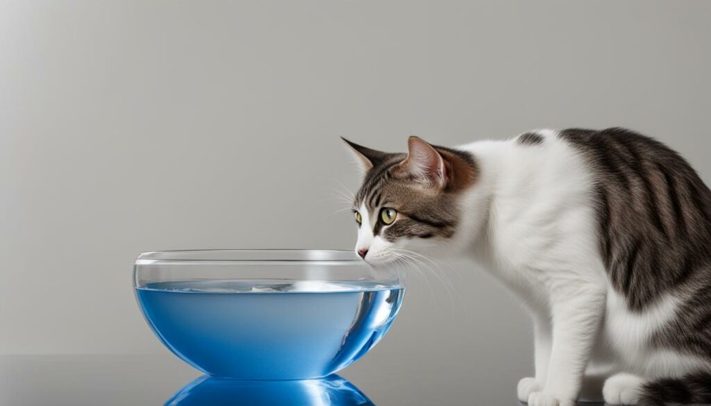 Kat drinkt water ter bevordering van hydratatie en gezondheid