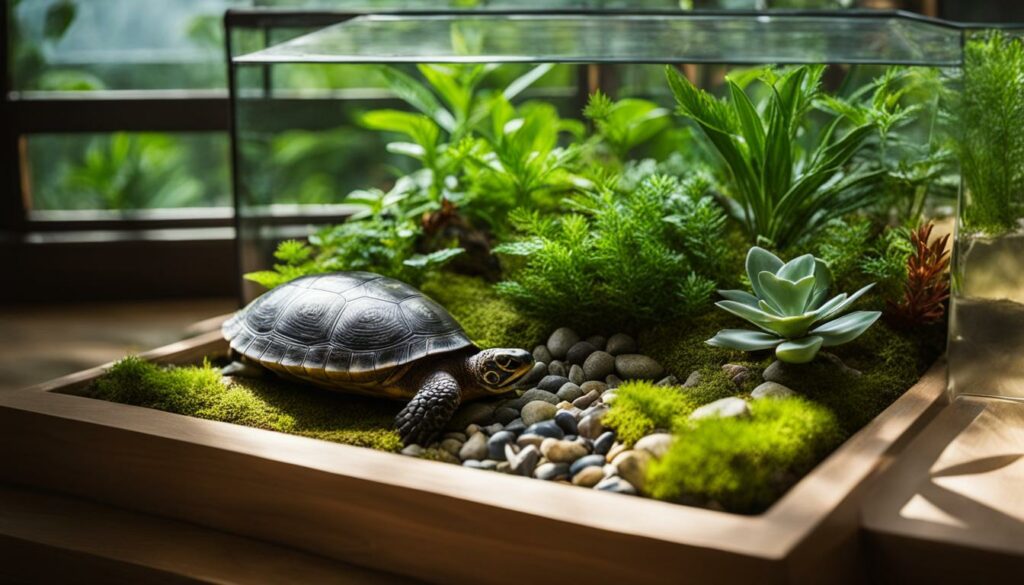 Schildpad terrarium opzetten bij raam